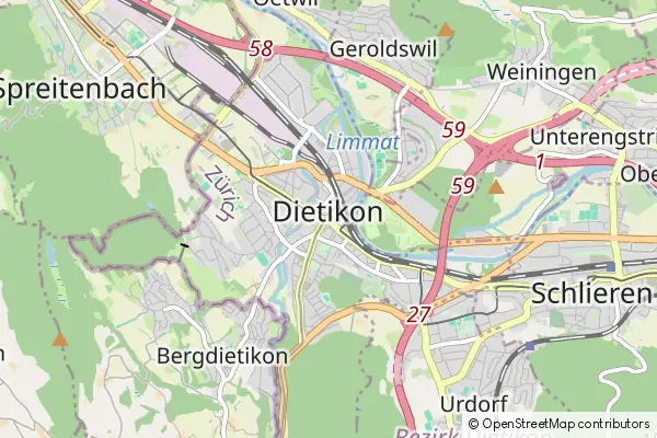 Mapa Dietikon