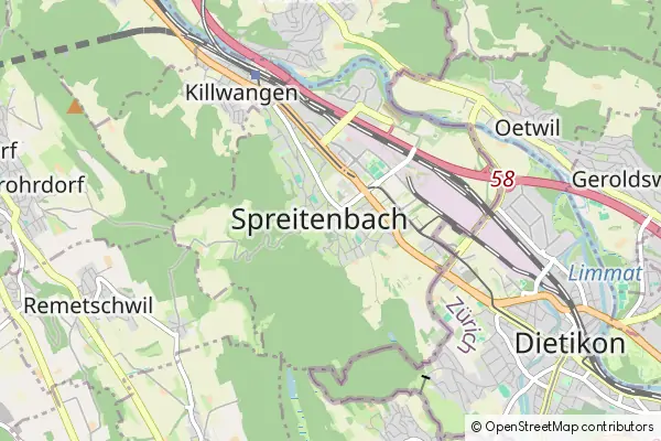 Mapa Spreitenbach