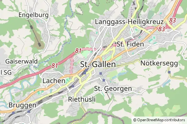 Mapa St. Gallen