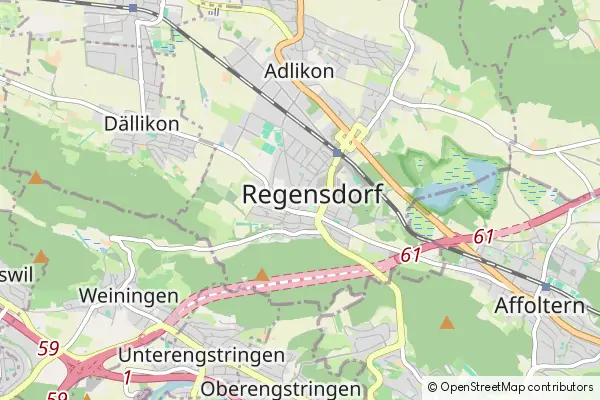 Mapa Regensdorf