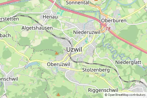 Mapa Uzwil