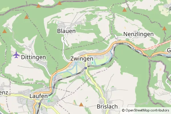 Mapa Zwingen