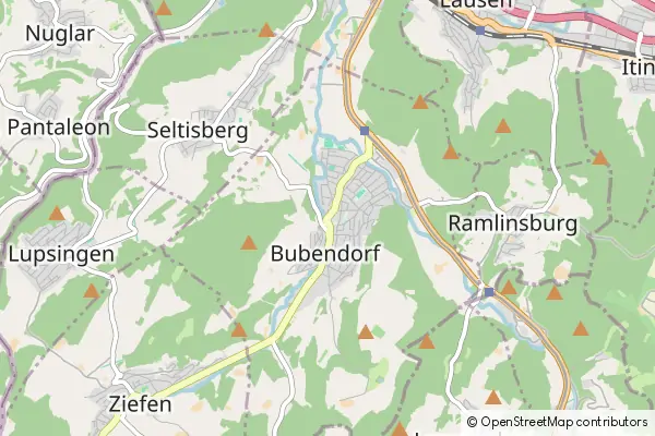 Mapa Bubendorf