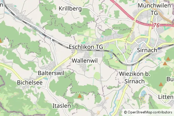 Mapa Wallenwil