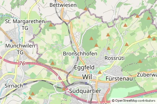 Mapa Bronschhofen