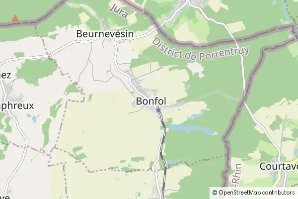 Mapa Bonfol