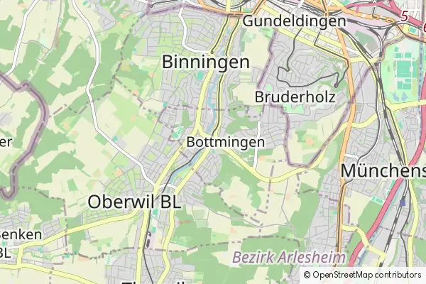 Mapa Bottmingen