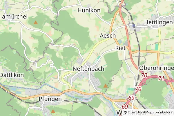 Mapa Neftenbach