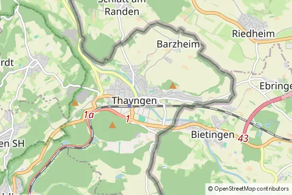 Mapa Thayngen