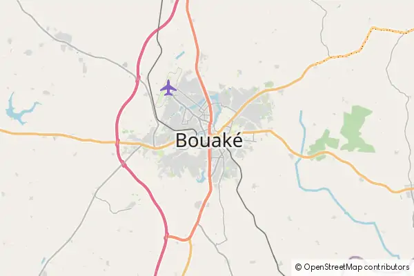 Mapa Bouake
