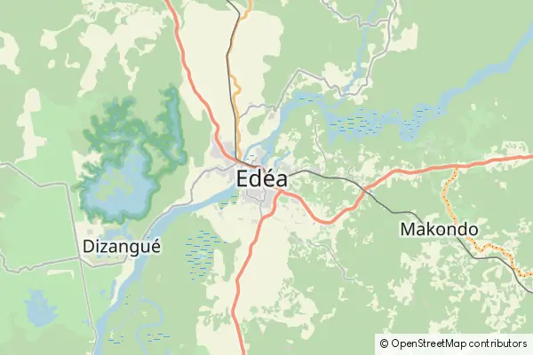 Mapa Edéa