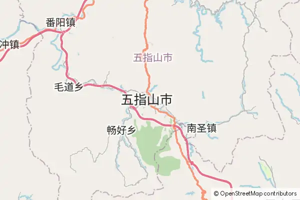 Mapa Wuzhishan