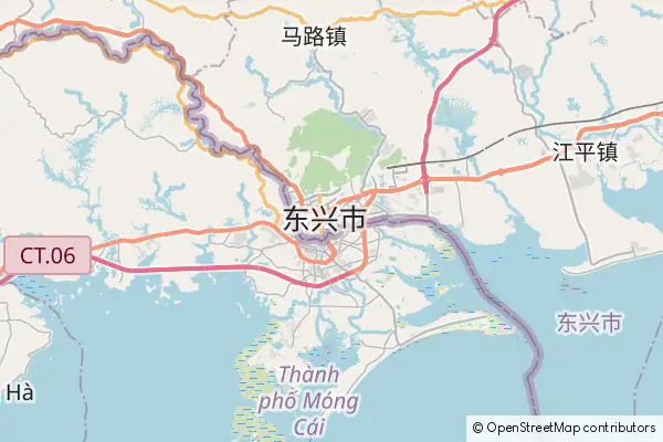 Mapa Dongxing