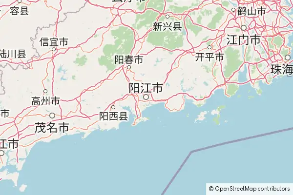 Mapa Yangjiang