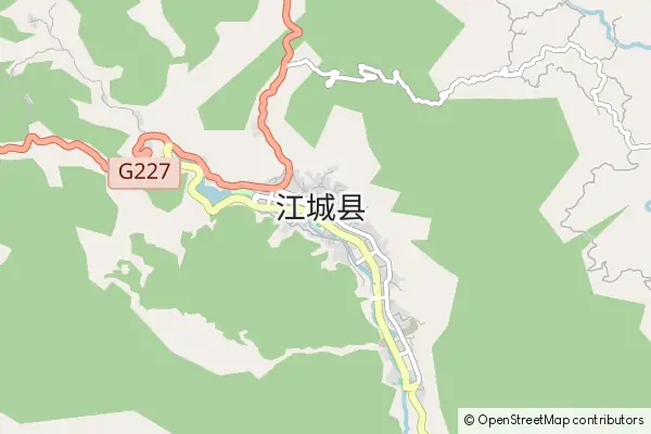 Mapa Jiangcheng County