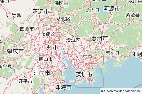 Mapa Dongguan