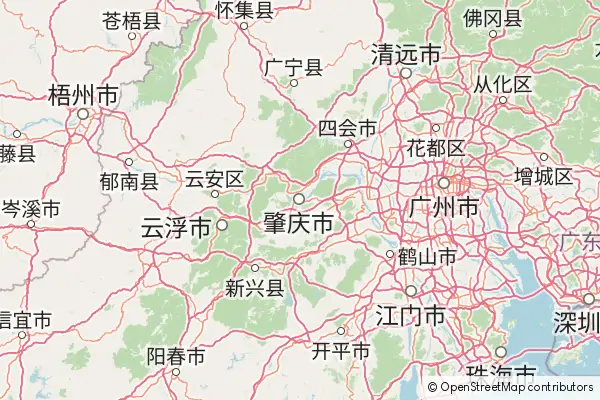 Mapa Zhaoqing