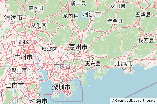 Mapa Huizhou