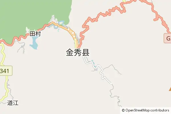 Mapa Jinxiu County