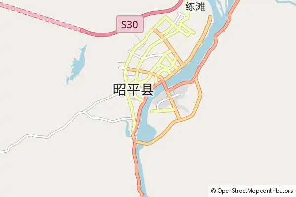 Mapa Zhaoping County