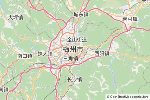 Mapa Meizhou