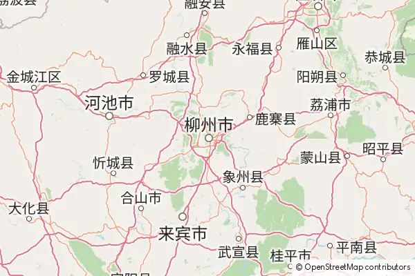 Mapa Liuzhou