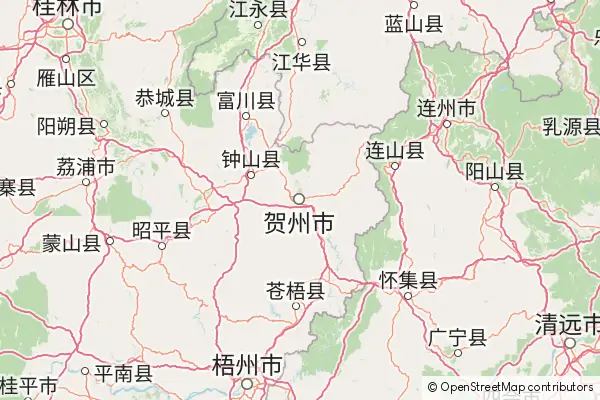 Mapa Hezhou