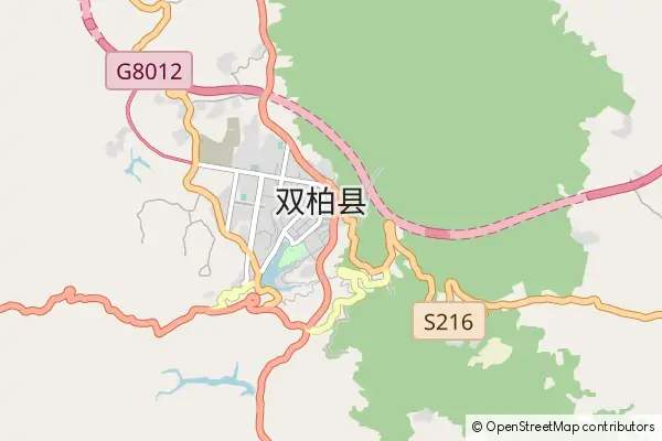 Mapa Shuangbai County