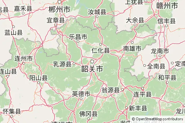 Mapa Shaoguan