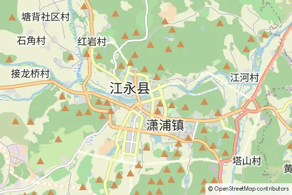 Mapa Jiangyong County