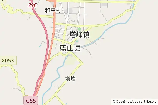 Mapa Lanshan County