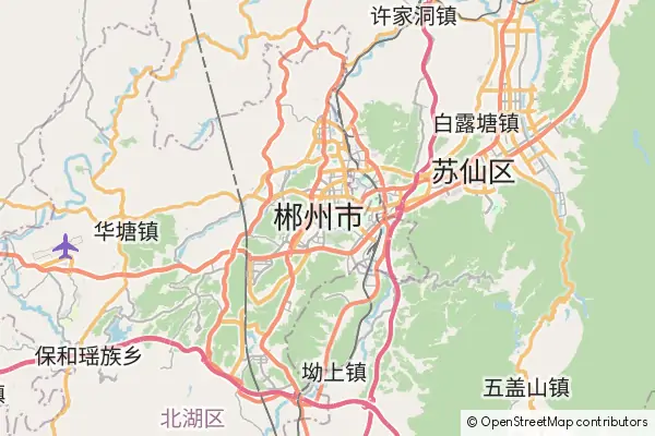 Mapa Chenzhou