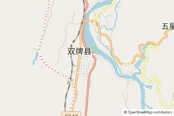 Mapa Shuangpai County