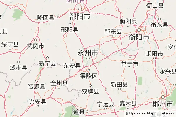 Mapa Yongzhou