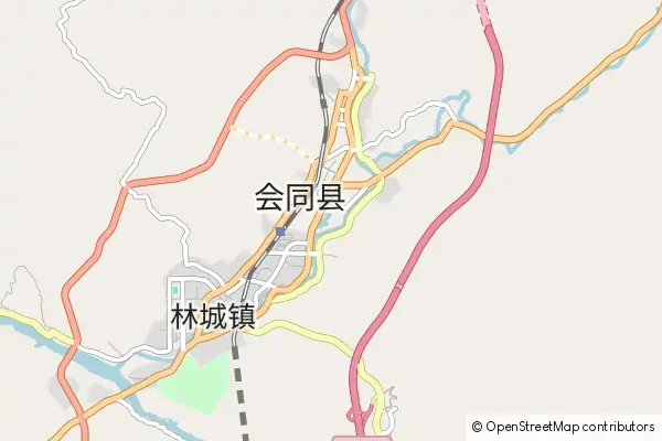 Mapa Huitong County