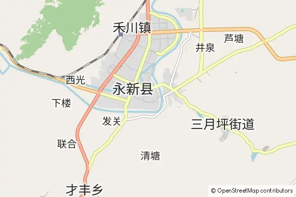 Mapa Yongxin County