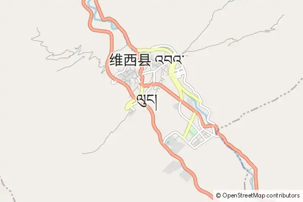 Mapa Weixi County