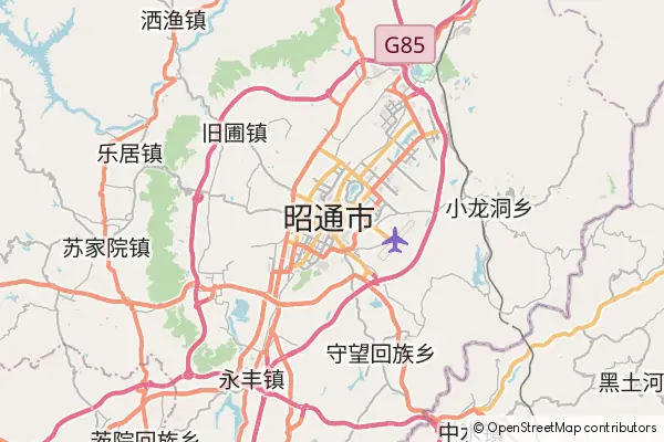 Mapa Zhaotong