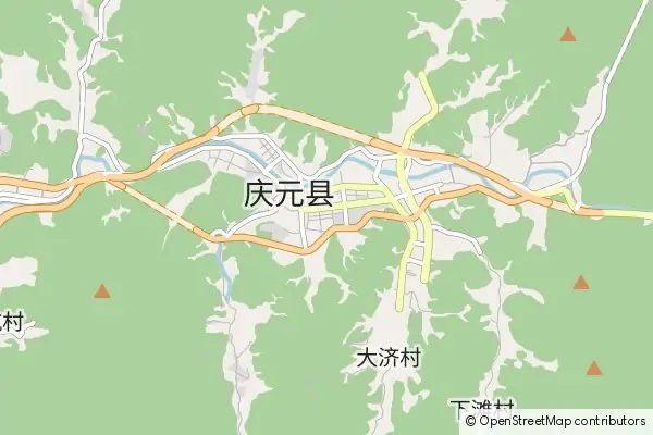 Mapa Qingyuan County