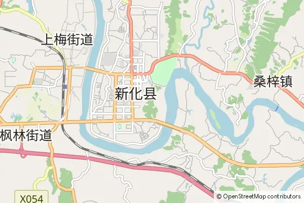 Mapa Xinhua County