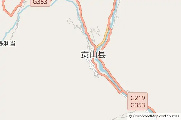 Mapa Gongshan County