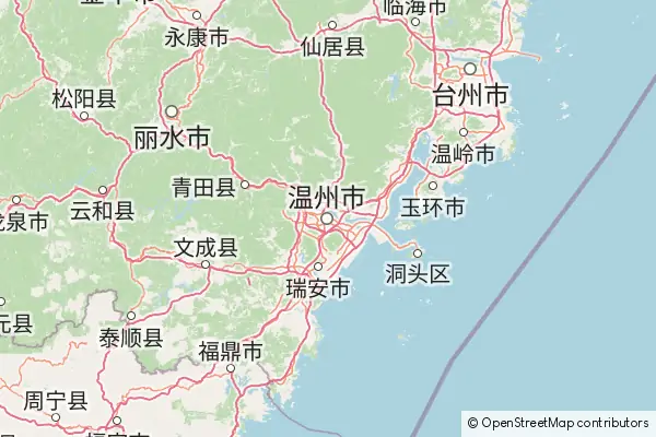 Mapa Wenzhou