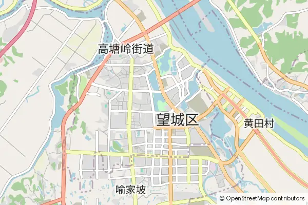 Mapa Wangcheng County