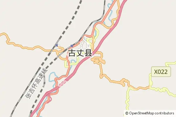 Mapa Guzhang County