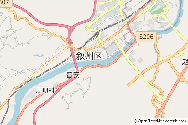 Mapa Yibin County