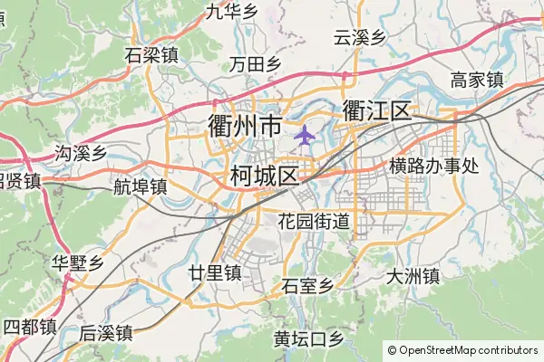 Mapa Quzhou