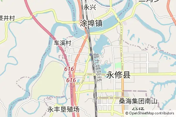 Mapa Yongxiu County