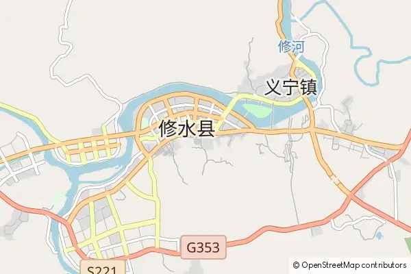 Mapa Xiushui county