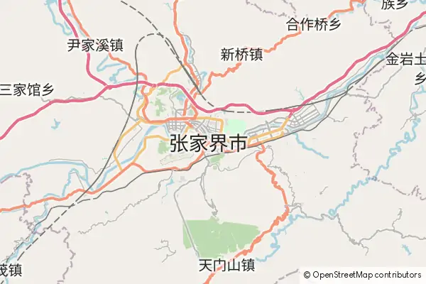 Mapa Zhangjiajie