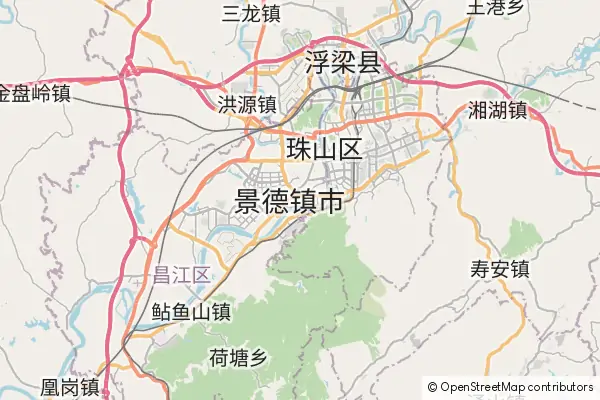 Mapa Jingdezhen